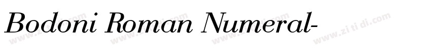 Bodoni Roman Numeral字体转换